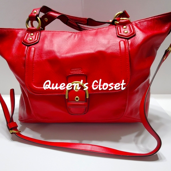 Coach | Campbell Izzy Red Leather Carryall Bag With Wallet